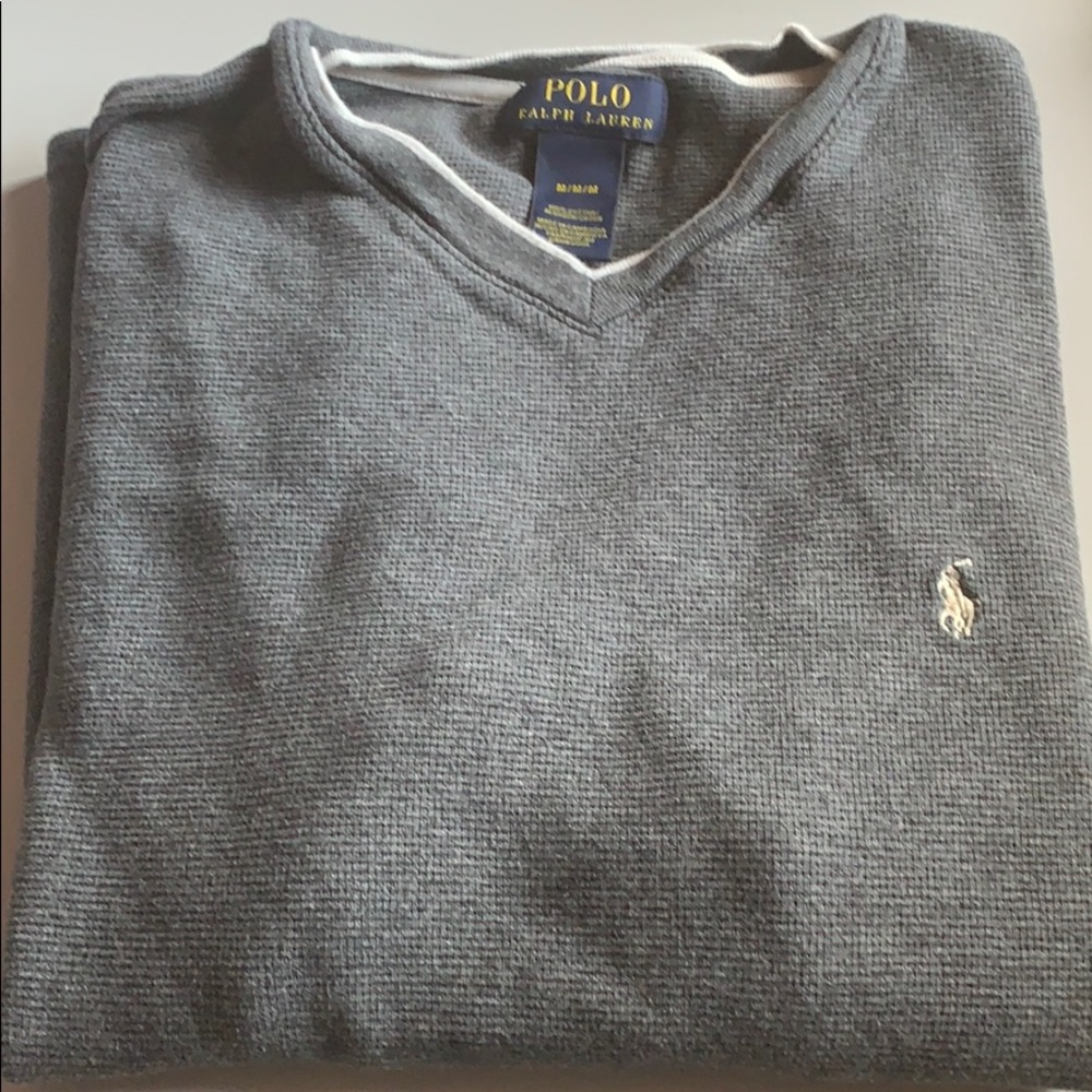 Ralph Lauren vneck waffle sweater